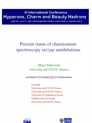 Present status of charmonium spectroscopy in ? pp  annihilations