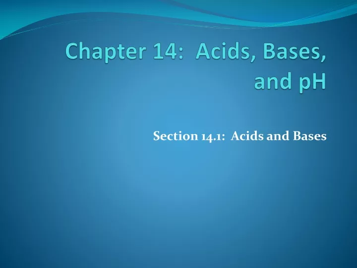 chapter 14 acids bases and ph