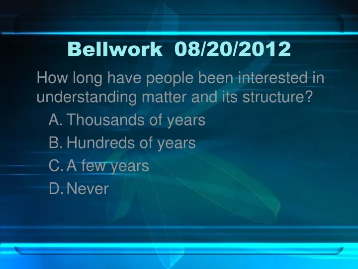 bellwork 08 20 2012