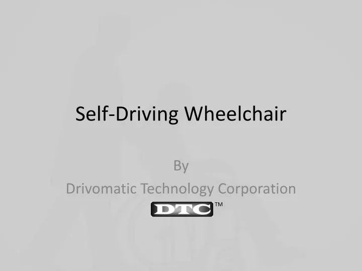 self driving wheelchair