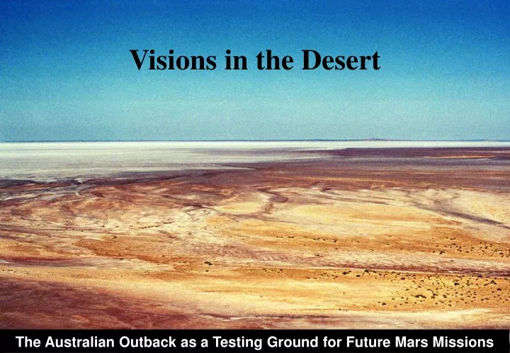 visions in the desert