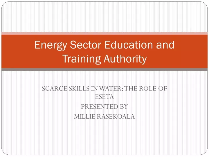 energy sector education and training authority