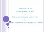 Comprehensive Bank Policy on Grievance Redressal and Debt Collection - slide 1