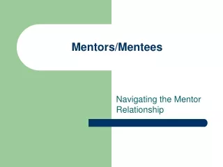 Mentors/Mentees
