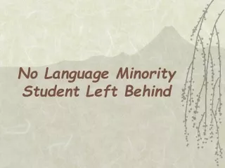 No Language Minority Student Left Behind