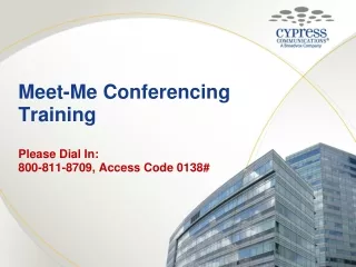 Meet-Me Conferencing Training