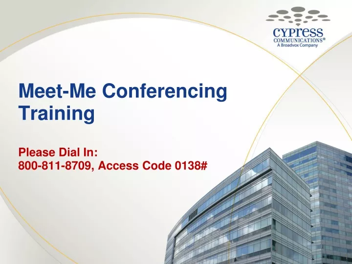 meet me conferencing training