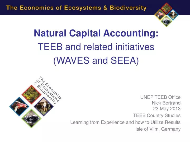 natural capital accounting teeb and related