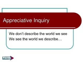 Appreciative Inquiry