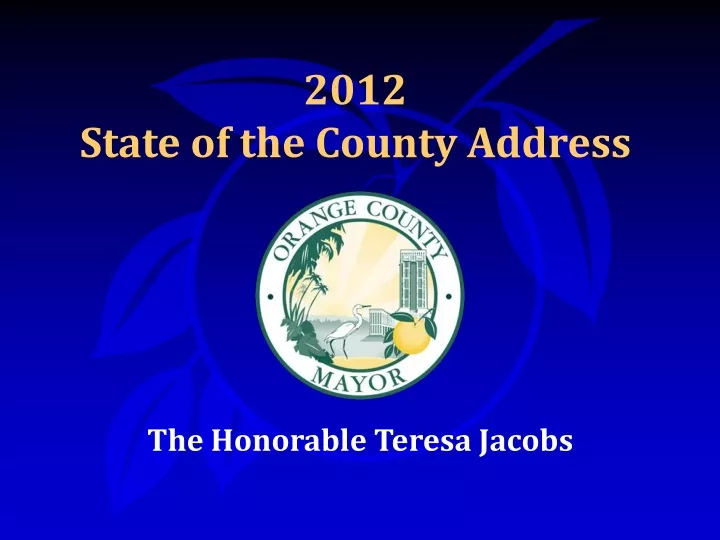 2012 state of the county address