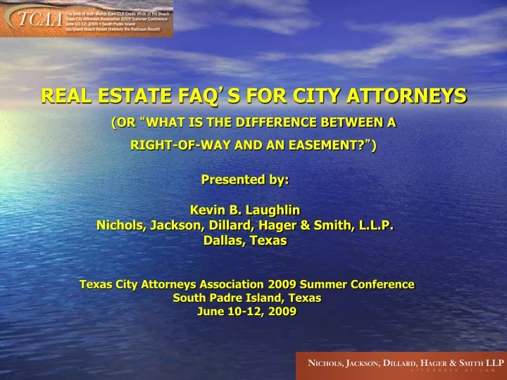 real estate faq s for city attorneys or what