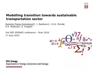 Modelling transition towards sustainable transportation sector