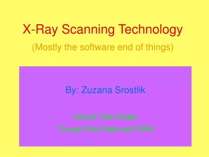 x ray scanning technology