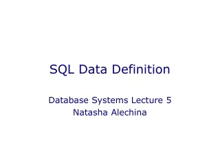 SQL Data Definition