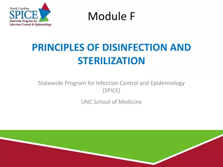 principles of disinfection and sterilization