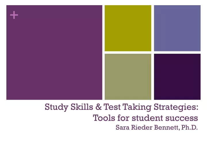 study skills test taking strategies tools for student success sara rieder bennett ph d