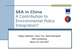 SEA in China A Contribution to Environmental Policy Integration?