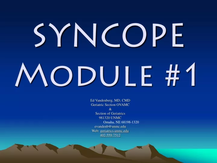 syncope module 1