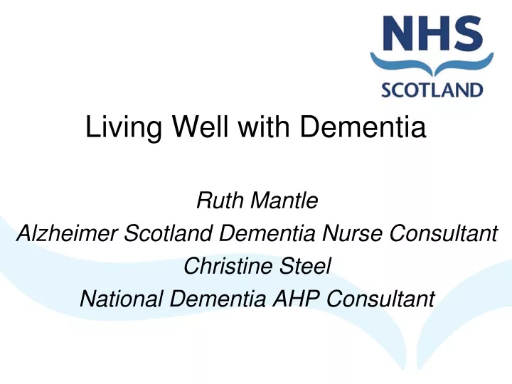 living well with dementia