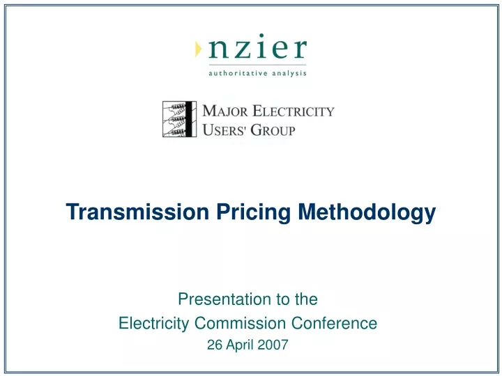 transmission pricing methodology