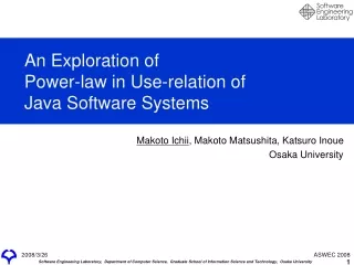 An Exploration of Power-law in Use-relation of Java Software Systems