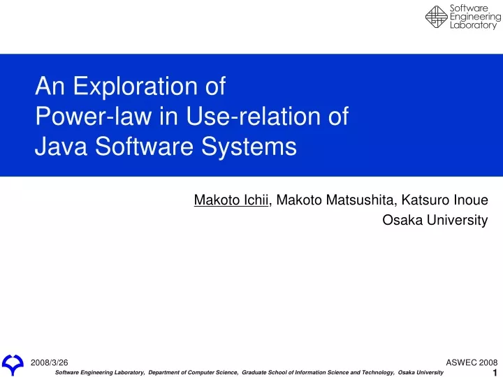 an exploration of power law in use relation of java software systems