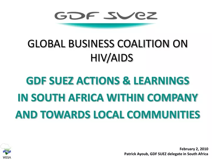 global business coalition on hiv aids gdf suez