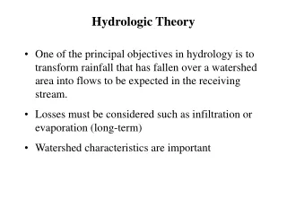 Hydrologic Theory