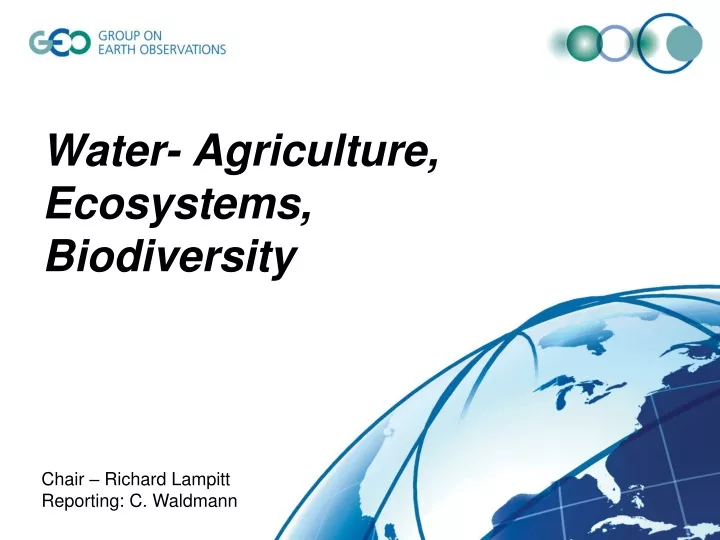 water agriculture ecosystems biodiversity