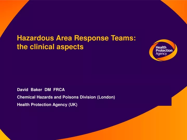 hazardous area response teams the clinical aspects