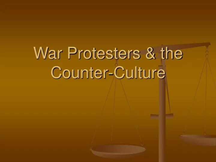 war protesters the counter culture