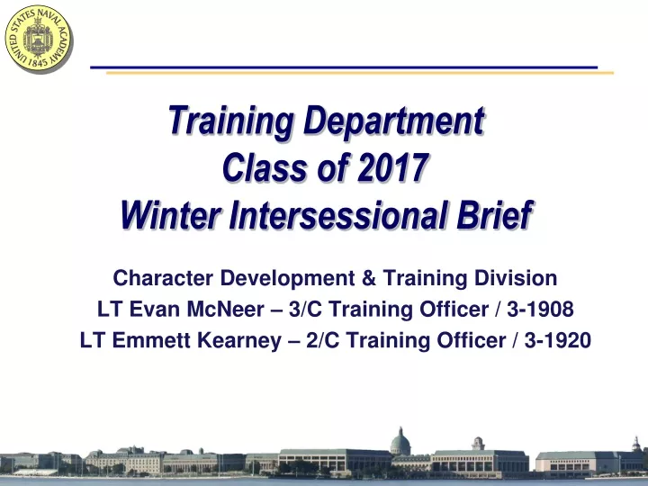training department class of 2017 winter