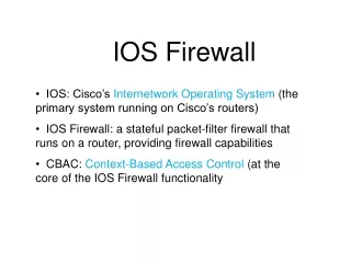 IOS Firewall