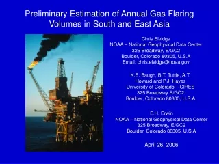 Preliminary Estimation of Annual Gas Flaring  Volumes in South and East Asia