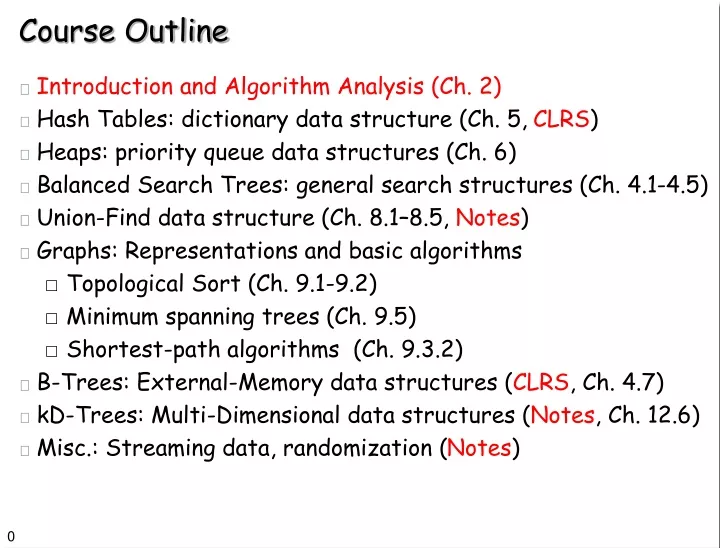 course outline