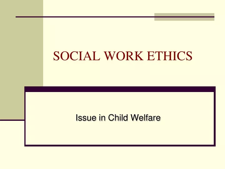 social work ethics