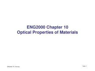 ENG2000 Chapter 10 Optical Properties of Materials