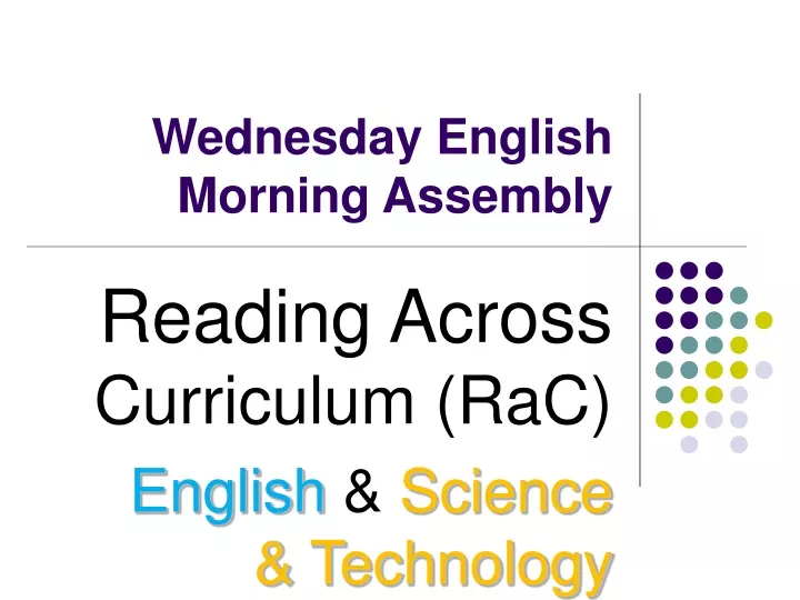 wednesday english morning assembly