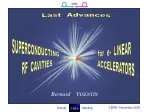 SUPERCONDUCTING   RF  CAVITIES - slide 1