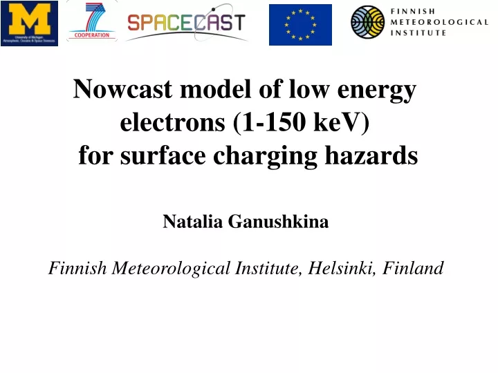 nowcast model of low energy electrons