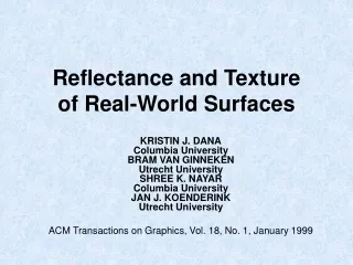 Reflectance and Texture  of Real-World Surfaces