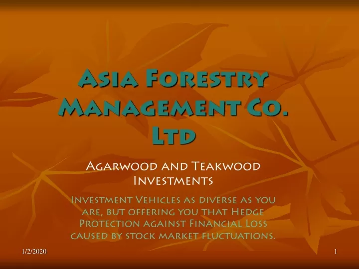 asia forestry management co ltd
