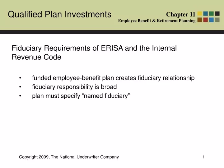 fiduciary requirements of erisa and the internal revenue code