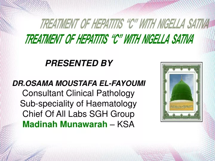 presented by dr osama moustafa el fayoumi