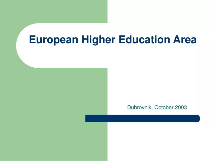 european higher education area