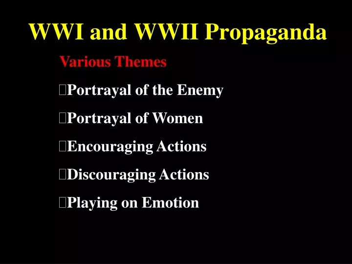 wwi and wwii propaganda
