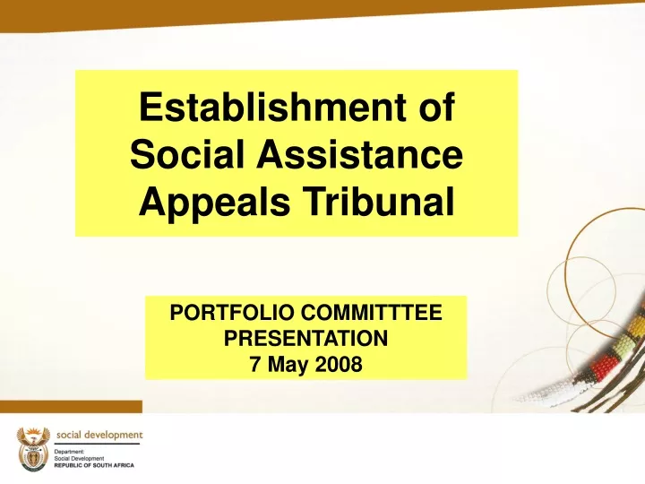 establishment of social assistance appeals