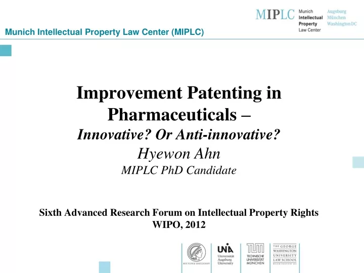 munich intellectual property law center miplc