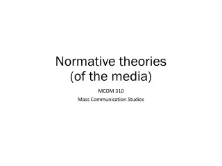 Normative theories  (of the media)