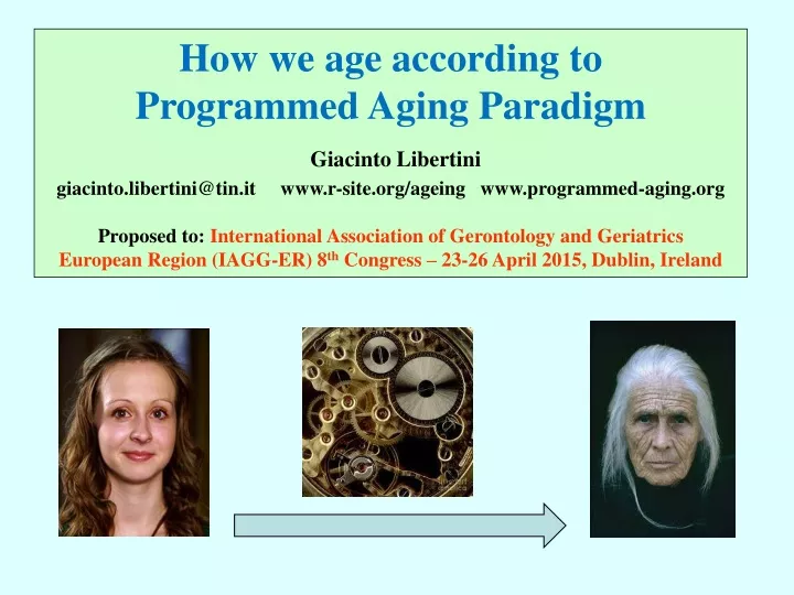 how we age according to programmed aging paradigm
